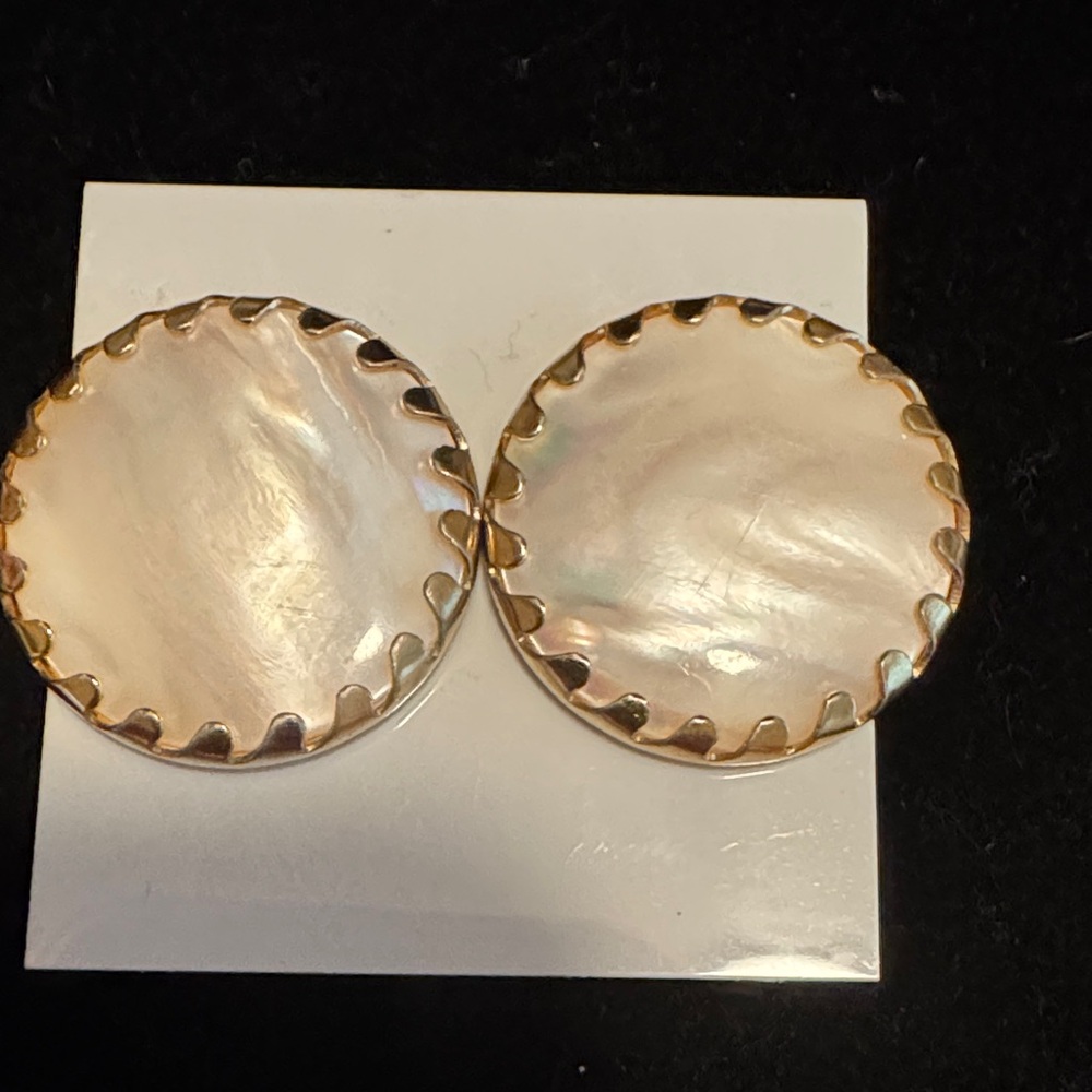 Sarah Coventry Lustrous Mother of Pearl Earrings